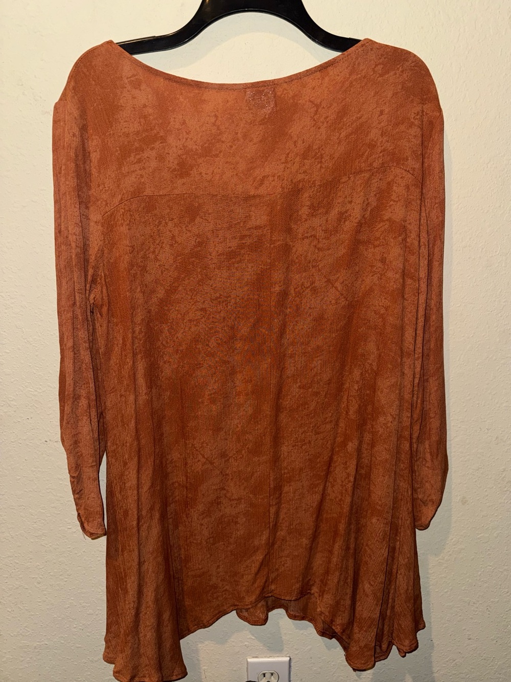 Alstyle Rust Button-Accent Tunic - Picture 3 of 4
